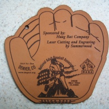 Laser Cut and Engraved Leather Mitt
