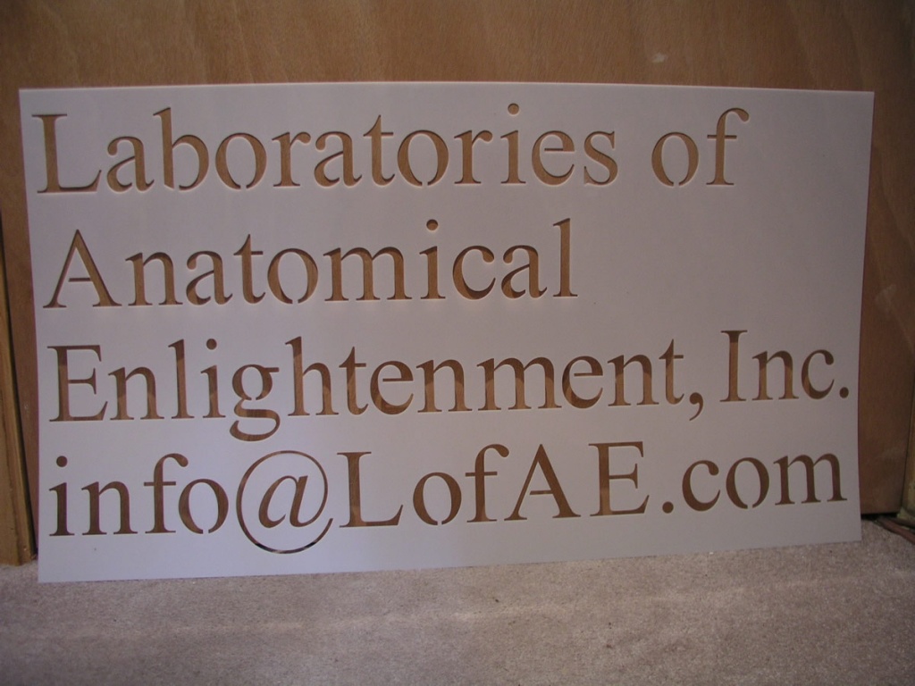 Paint Stencil 2, Laser Cut Letters