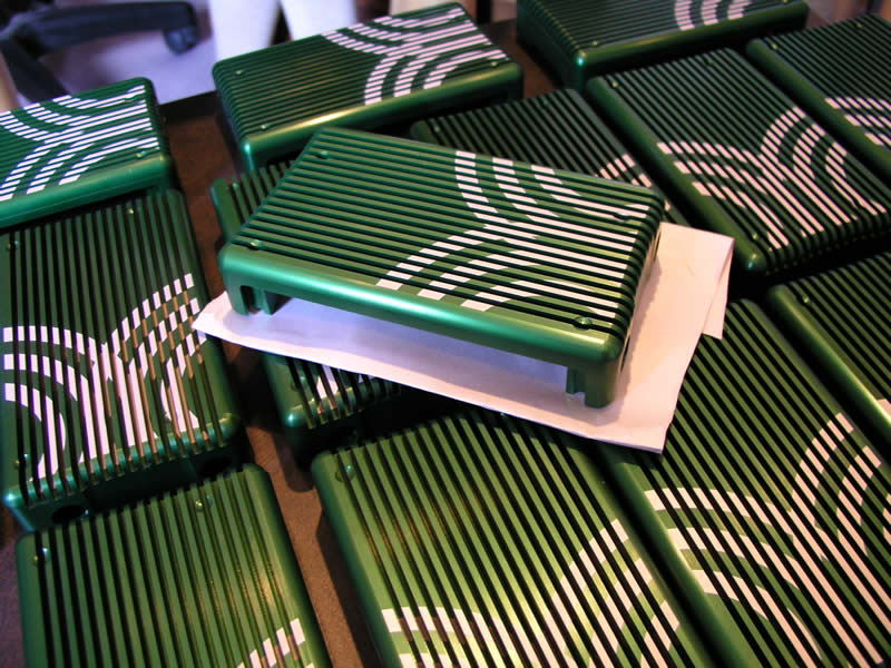 Anodized Aluminum, Laser Engraved Production Tops Cutting Edge Laser