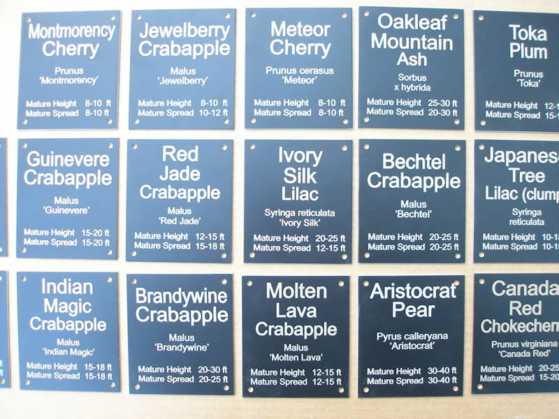 Anodized Aluminum, Laser Engraved Sign Grouping