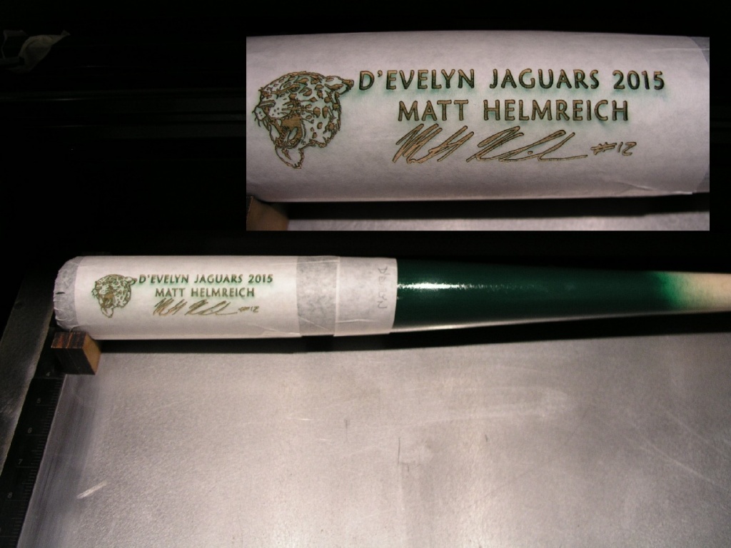 Baseball Bat, Laser Engraved