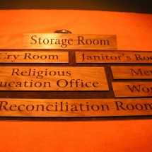 Church Signage Wood Laser Engraved and Cut