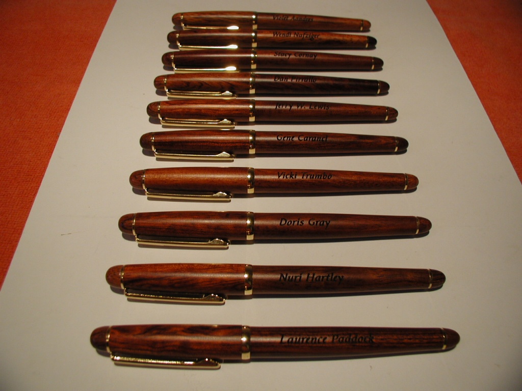 Laser Engraved Hardwood Pens