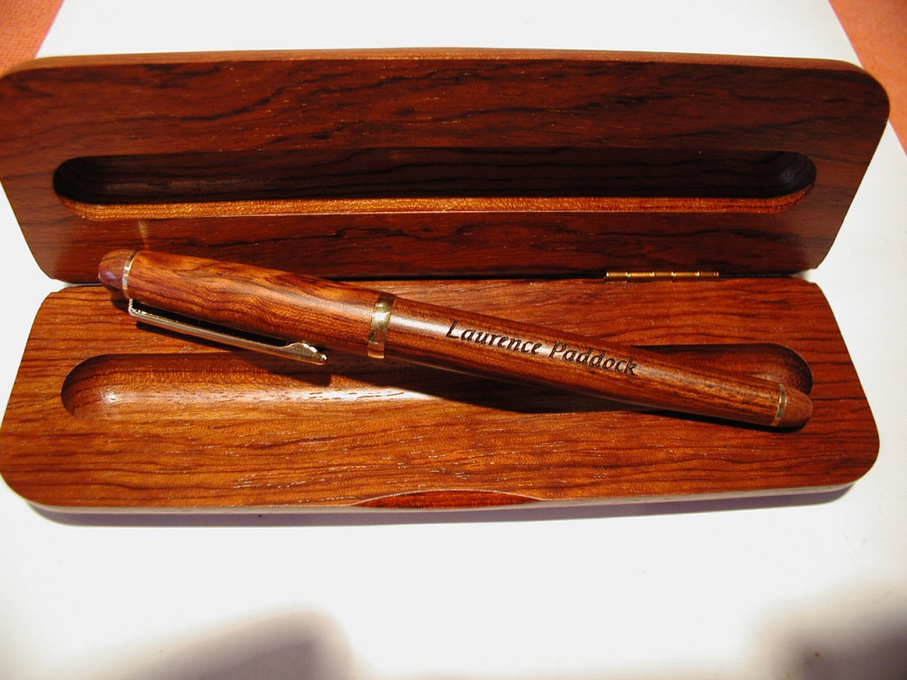 Laser Engraved Pen in Box Holder
