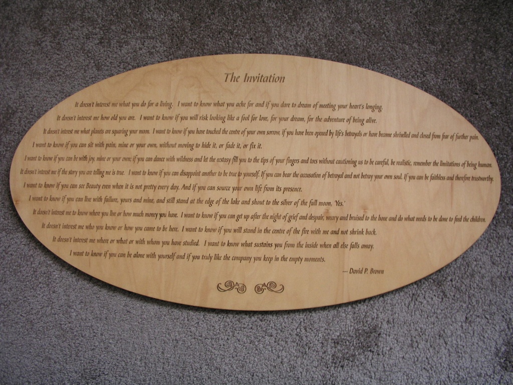 Laser Engraved Wood