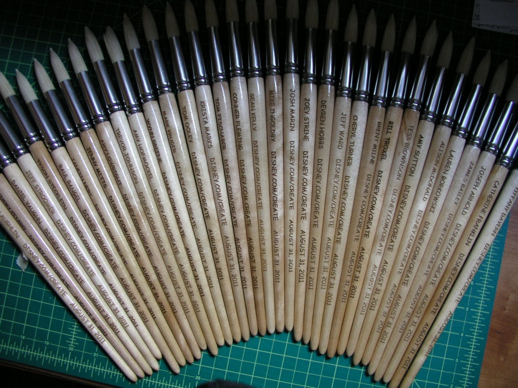 Paint Brushes, Laser Engraved