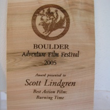 Wood Award, Laser Engraved