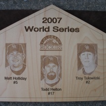 Wood Photo Engraving Baseball Plaque